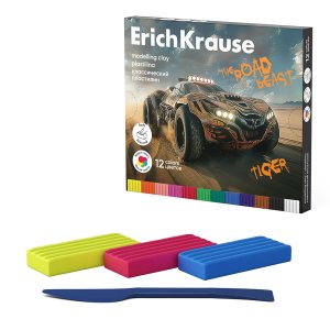 Пластилин 12цв классический Road Beast 180г 62977