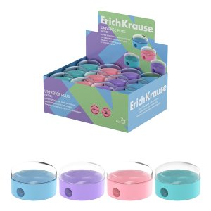 Точилка пластик Universe Plus Pastel с контейнером асс 60013