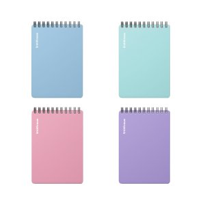 Блокнот  80л А7 Клетка с пластик обл Спираль Pastel MIX-PACK 080705254-60677