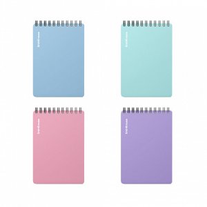 Блокнот  80л А6 Клетка с пластик обл Спираль Pastel MIX-PACK 080625254-63645