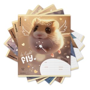 Тетрадь  12л Линия Fluffy MIX-PACK 63249