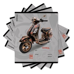 Тетрадь  24л Клетка Souvenir MIX-PACK 63281