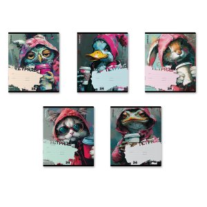 Тетрадь  24л Клетка Coffee Mania MIX-PAC 63279