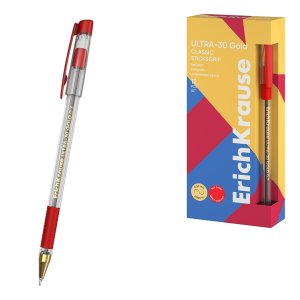 Ручка шар 0,7мм синяя ULTRA-30 Gold Stick&Grip Classic Super Glide Technology 61109