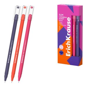 Ручка шар 0,7мм Синяя Slim Stick Caribbean Sunset 61046