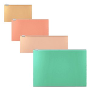 Папка на молнии B5 Zip-пакет пластик Matt Powder непрозр асс 55010