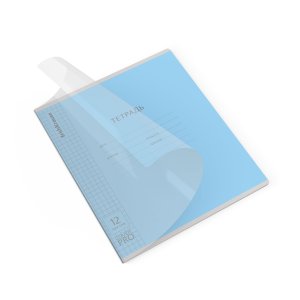 Тетрадь  12л Клетка Классика CoverPrо fizzy голубой  пластик обл 012015254-65682