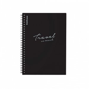 Тетрадь  80л А5 Клетка с пластиковой обл Words черный Спираль 080255254-59520