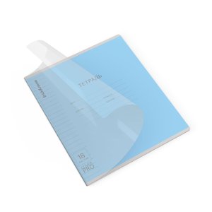 Тетрадь  18л Линия Классика CoverPrо fzzy Голубой пластик обл 65692