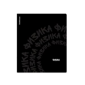 Тетрадь  48л Клетка Noir Физика soft-touch 65249