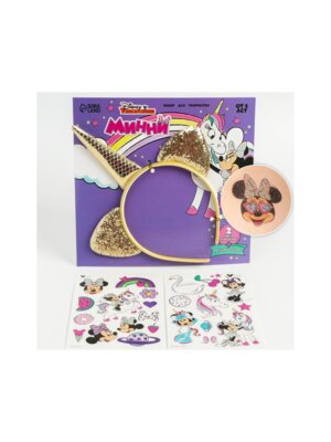 Набор детских татуировок с ободком Минни Маус и единорог 6775366