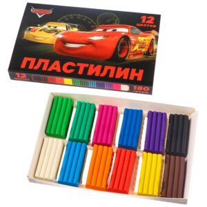 Пластилин 12цв 180г Тачки 9514578