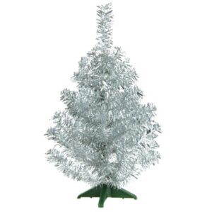 Ель декоративная Настольная без украшений 30см серебро 0703сер