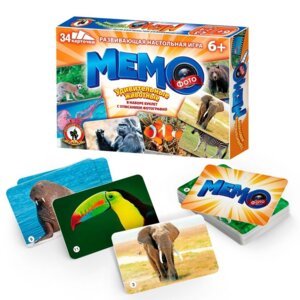 Фото мемо Удивительные животные 34 карточки 04607