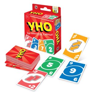 Игра карточная Уно классическое с европодвесом 52 карточки 04693
