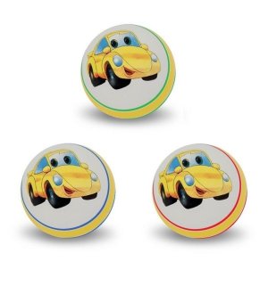 Мяч 100мм  Желтая машина в асс Р1-100