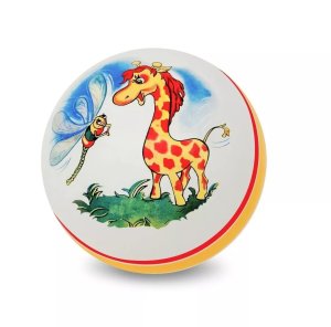 Мяч 200мм Жираф желто красные полосы Р1-200