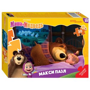 Паззл   30 Степ Маша и медведь Контурный Макси 64002