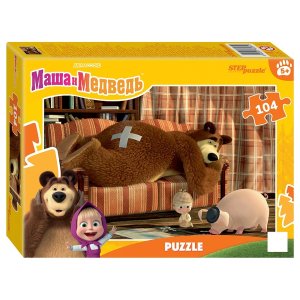 Паззл  104 Степ Маша и Медведь Лесные истории 82261