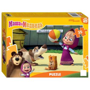 Паззл   35 Степ Маша и Медведь Лесные истории 91477