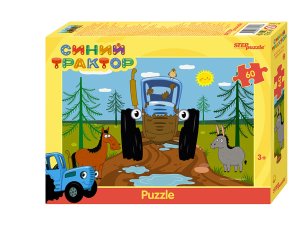 Паззл   60 Степ Синий трактор 81262