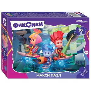 Паззл   30 Степ Фиксики Контурный Макси 64009