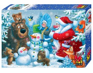 Паззл  160 Степ Новогодняя полянка 72102
