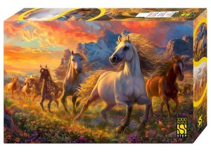 Паззл 1000 Степ Табун 79251