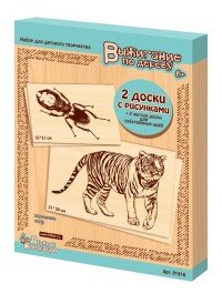 Доски для выжигания 4шт Жук олень 01816