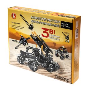 Конструктор метал Боевая техника 3 в 1 02222