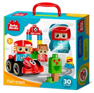 Конструктор Пит стоп 30 дет Baby Block 03909