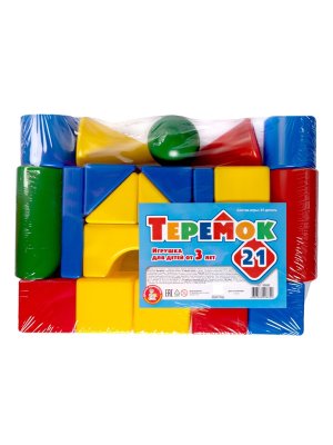 Конструктор выдувка Теремок 21 эл 00882