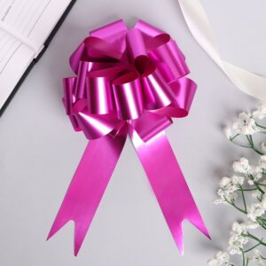 Бант шар 32Б-21/50 Точки Малиновые 126515