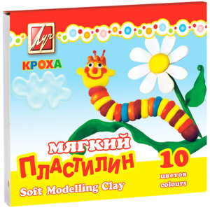 Пластилин 10цв восковой Кроха 12С 875-08