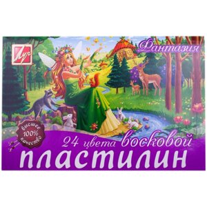 Пластилин 24цв мягкий восковой Фантазия 25С 1525-08