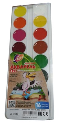 Акварель 16цв ZOO б/к 29С 1693-08