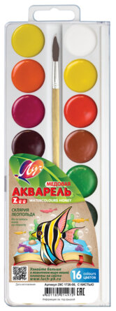 Акварель 16цв ZOO с/к пласт 29С 1726-08