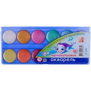 Акварель 12цв Перламутровая б/к 16C 1105-08