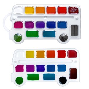 Акварель 16цв Автобус 34С 2241-08