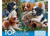 Паззл  500 Щенки спаниеля в саду ХТП500-5726 