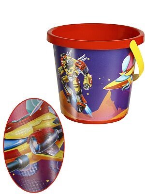 Ведро №8 Роботы с блест картинкой 0,85л ИП-0807