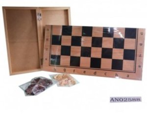 Шахматы дерев 34*17*3,5 см фигуры дерево в кор AN02588 
