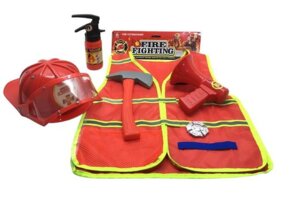Игровой набор Профессия пожарный жилет каска топор рупор огнетушитель 1691757