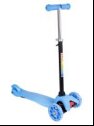 Самокат 3-х колесный Синий кол 11/7,6см ПВХ со свет макс 40кг CR-S4-01LBL