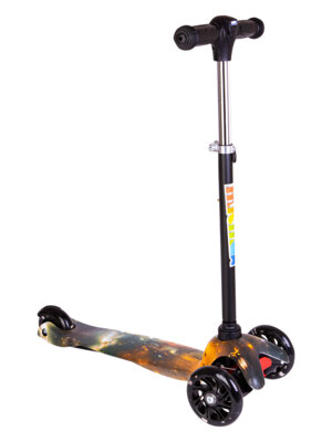 Самокат 3-х колесный Цветной кол 11/7,6см ПУ со свет фонарик CR-S4-10PR/CL2