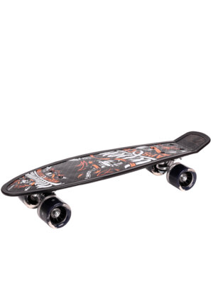 Скейтборд Молодежный-1 пласт основа аллюм колеса ПУ 60мм со свет HB210805-12/1