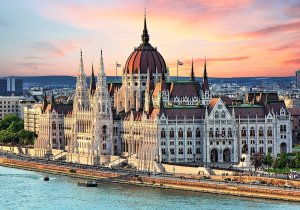 Алмазная мозаика Прекрасный Будапешт на закате 30*40 полное зап без подр 25 цв CF30015