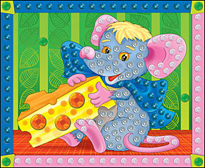 Мозаика из пайеток Мышонок А4 М-4358