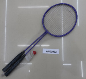 Набор для бадминтона 2 ракетки металл длинная ручка 1 волан в сетке AN01022