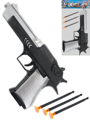 Пистолет с пулями присосками 22х3х12 см 3 пули в пакете 2180280